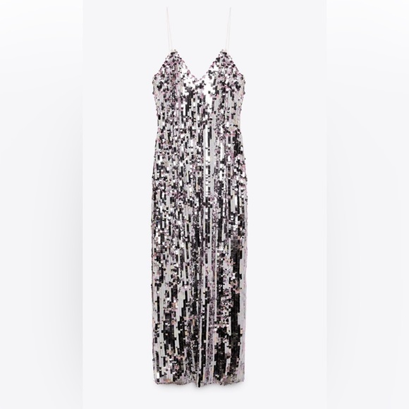 Zara Sequin Strappy Dress - Picture 1 of 4